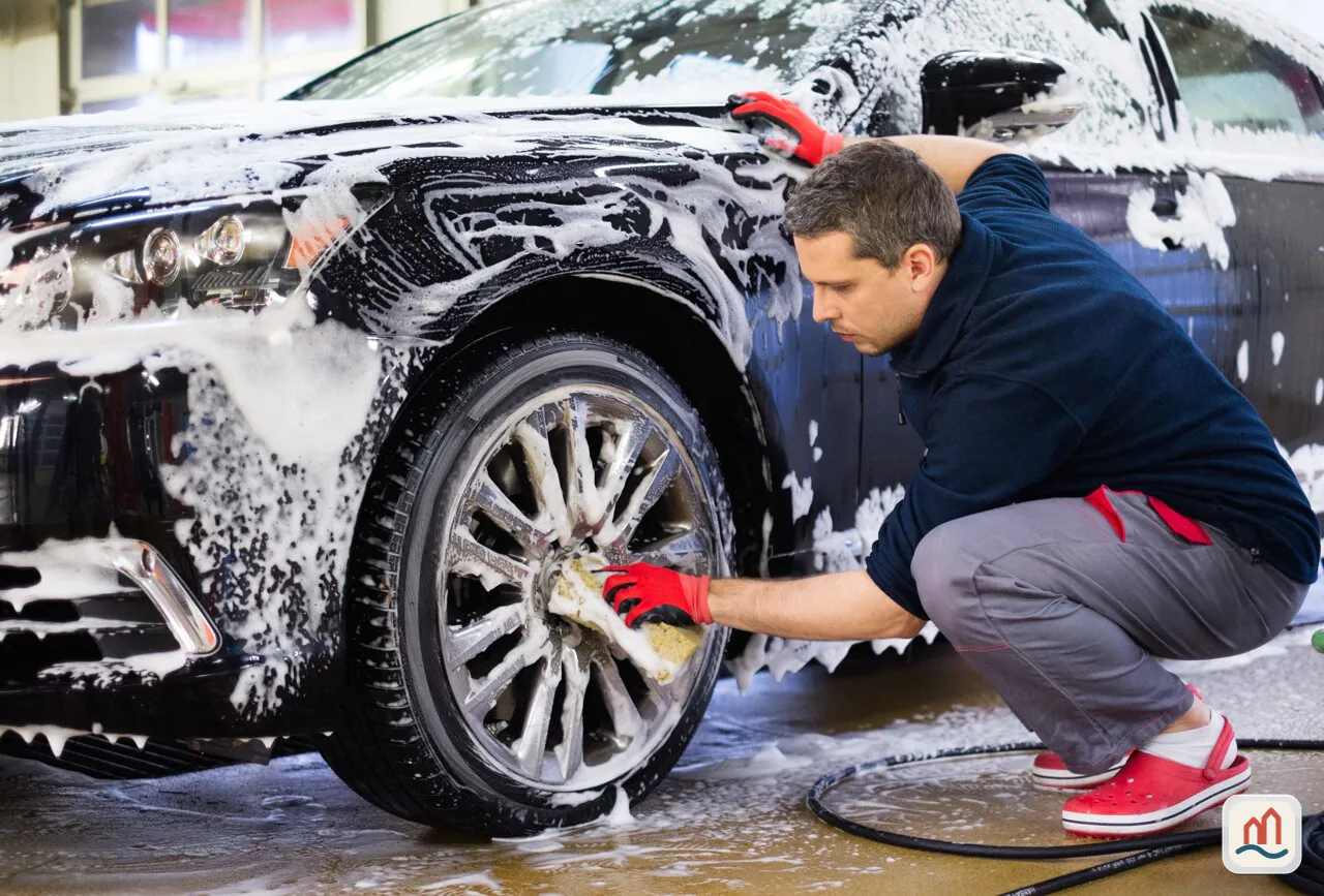 Matériel utilisé pour laver une voiture